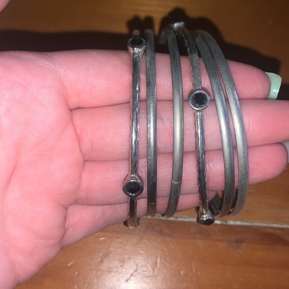 silver bangle bracelets - Picture 2 of 3